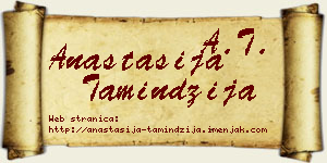 Anastasija Tamindžija vizit kartica